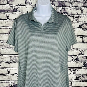 Nike Dri Fit Polo Top Womens XL Extra Large Gray‎ Short Sleeve